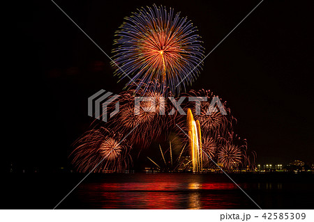 長浜 北びわこ大花火大会の写真素材
