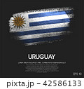 Uruguay Flag Made of Glitter Sparkle Brush Paint 42586133