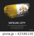 Vatican City Flag Made of Glitter Brush Paint 42586136
