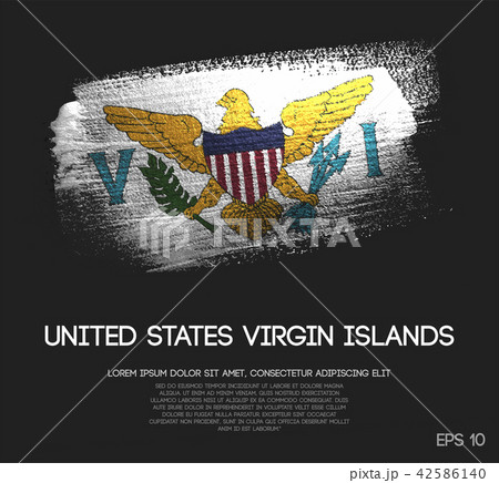 United States Virgin Islands Flag Made of Brush United States Virgin Islands Flag Made of Brush 42586140