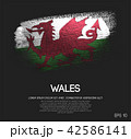 Wales Flag Made of Glitter Sparkle Brush Paint 42586141