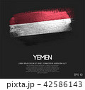 Yemen Flag Made of Glitter Sparkle Brush Paint 42586143