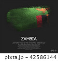 Zambia Flag Made of Glitter Sparkle Brush Paint 42586144