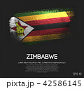 Zimbabwe Flag Made of Glitter Sparkle Brush Paint 42586145