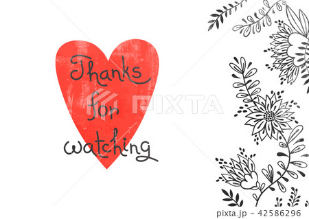 Thanks For Watching Card For Social Media のイラスト素材 42586296 Pixta