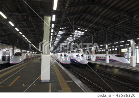 新潟駅に停車中の上越新幹線E2系 新潟駅に停車中の上越新幹線E2系 42586320