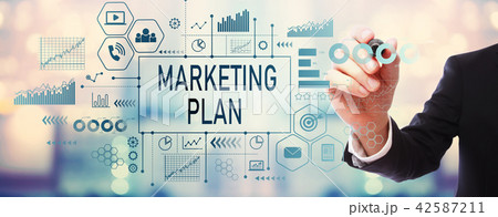 Marketing plan with businessman 42587211