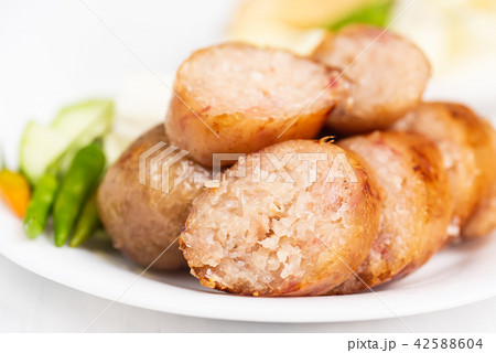 Thai sausage, fermented rice with pork sausage 42588604