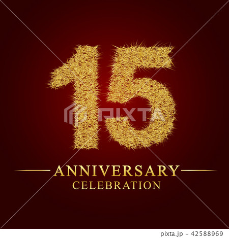 15 years anniversary logo nest and fuzz gold foil. 15 years anniversary logo nest and fuzz gold foil. 42588969