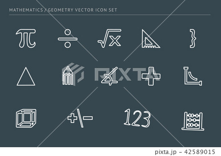 outline vector icons on a theme school education outline vector icons on a theme school education 42589015