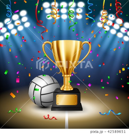 Volleyball Championship with Golden Trophy 42589651