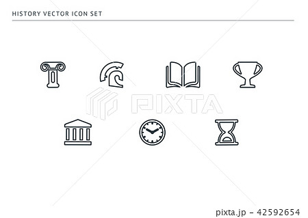 outline vector icons on a theme school education 42592654