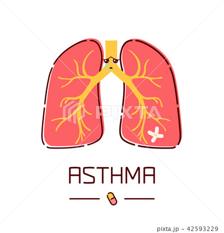 Asthma cartoon poster Asthma cartoon poster 42593229