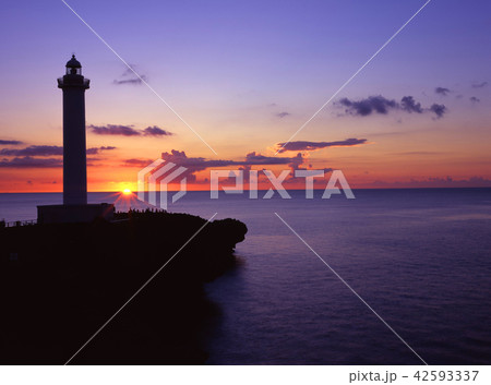 沖縄残波岬夕景 沖縄残波岬夕景 42593337