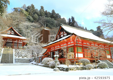 雪の談山神社 雪の談山神社 42593975