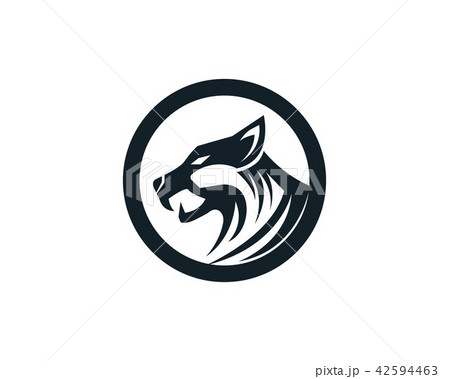 Tiger head logo mascot on white background 42594463
