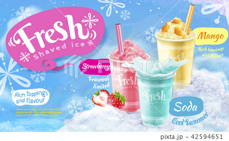Summer frozen ice shaved poster 42594651