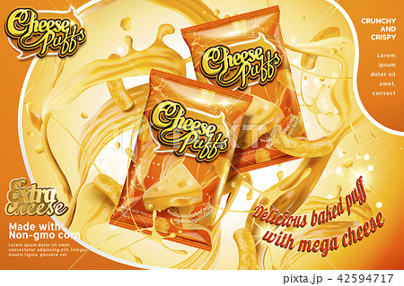 Cheese puffs ads 42594717