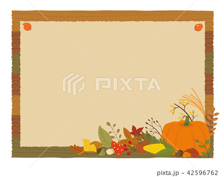 オシャレな秋のメッセージボードのイラスト素材