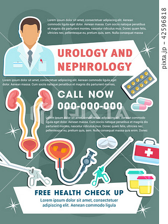 Vector medical poster of urology and nephrology 42596818