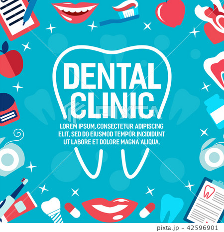 Vector poster of dental clinic tooth and smile 42596901