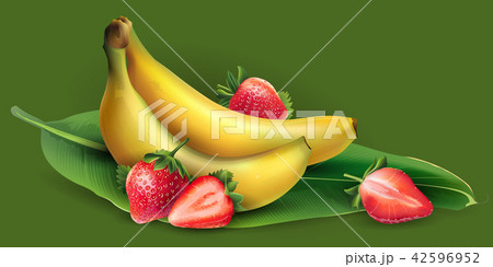 Banana and strawberry 42596952