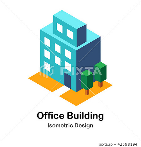 Office Building Isometric Illustrationのイラスト素材