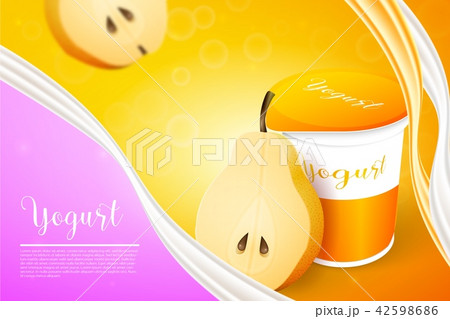 Pears yogurt ads template background Pears yogurt ads template background 42598686