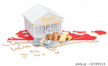 Banking system in Singapore concept. 3D rendering Banking system in Singapore concept. 3D rendering 42599314