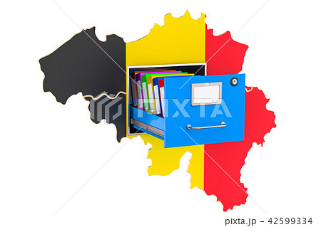 Belgian national database concept, 3D rendering 42599334