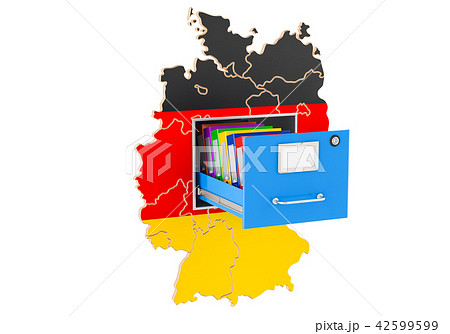 German national database concept, 3D rendering German national database concept, 3D rendering 42599599