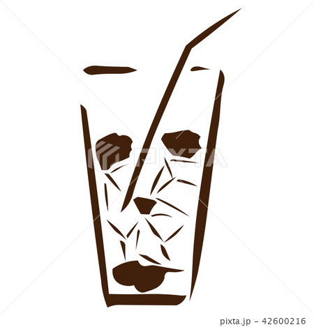 アイスコーヒー イラスト 茶色のイラスト素材