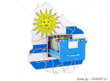 Uruguayan national database concept, 3D rendering 42600712