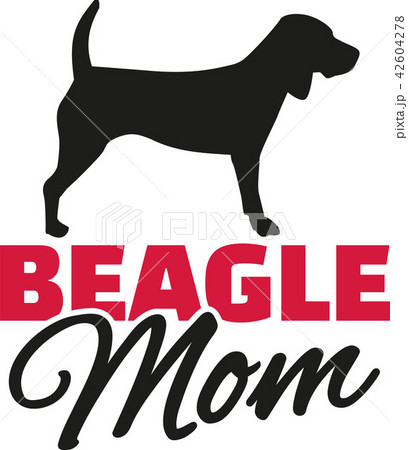 Beagle Mom with dog silhouette 42604278