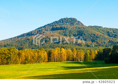 Ralsko mountain on sunny autumn day. Northern Bohemia, Czech Republic Ralsko mountain on sunny autumn day. Northern Bohemia, Czech Republic 42605023