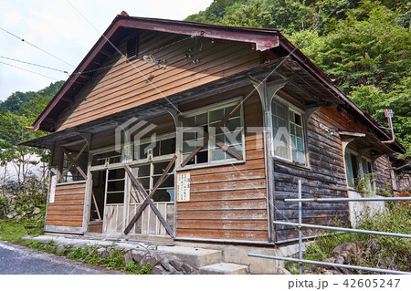 埼玉県 秩父鉱山の廃墟の写真素材