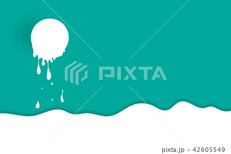 melting moon flat design vector illustration 42605549