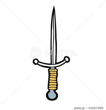 Contour image of dagger. Contour image of dagger. 42607990