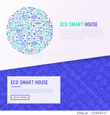 Eco smart house concept in circle Eco smart house concept in circle 42609315