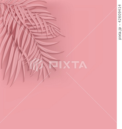 Beautifil Palm Tree Leaf  Silhouette Background Vector Illustration 42609414