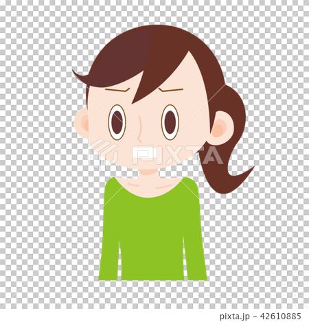 女性　上半身　ものすごく驚いて固まる 42610885