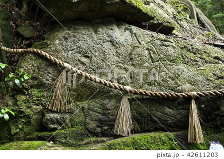 中山寺　奥之院参道の神石 42611203