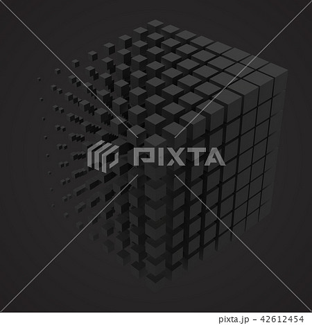 bigger cube dissolving to smaller cubes bigger cube dissolving to smaller cubes 42612454