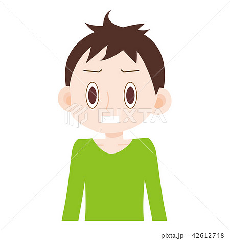 男性　上半身　ものすごく驚いて固まる 42612748