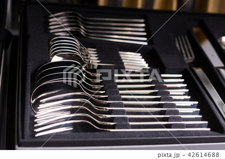 Image of cutlery on the table Image of cutlery on the table 42614688