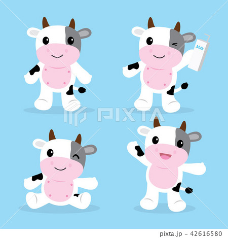 Cow Cute Character Cartoon Design Vector Cow Cute Character Cartoon Design Vector 42616580