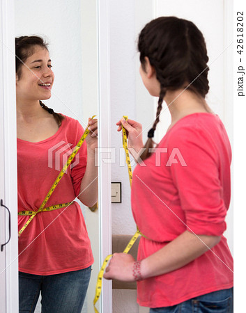 Girl happy to lose weight 42618202