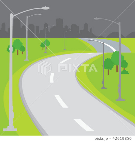 Roadway Blank Background Design Cartoon vector 42619850