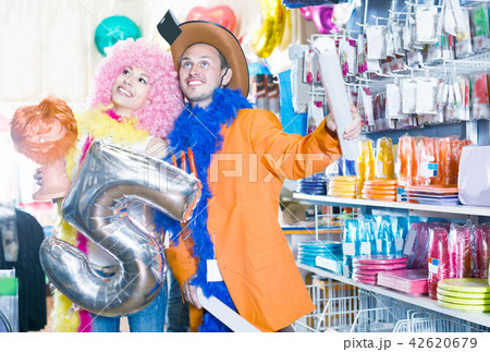 Cheerful couple is preparing for fest 42620679