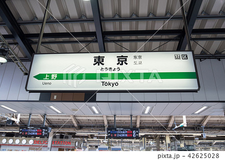 東京駅 東北上越北陸新幹線 JR東日本 駅名標 東京駅 東北上越北陸新幹線 JR東日本 駅名標 42625028